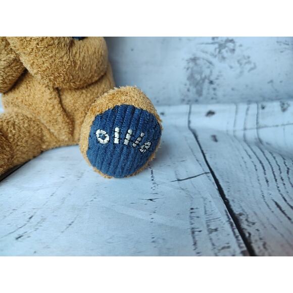 KIDS II OLLIE Praying Brown Bear Plush Navy Blue Bow Tie 8inch Doesn't Work - Picture 2 of 6